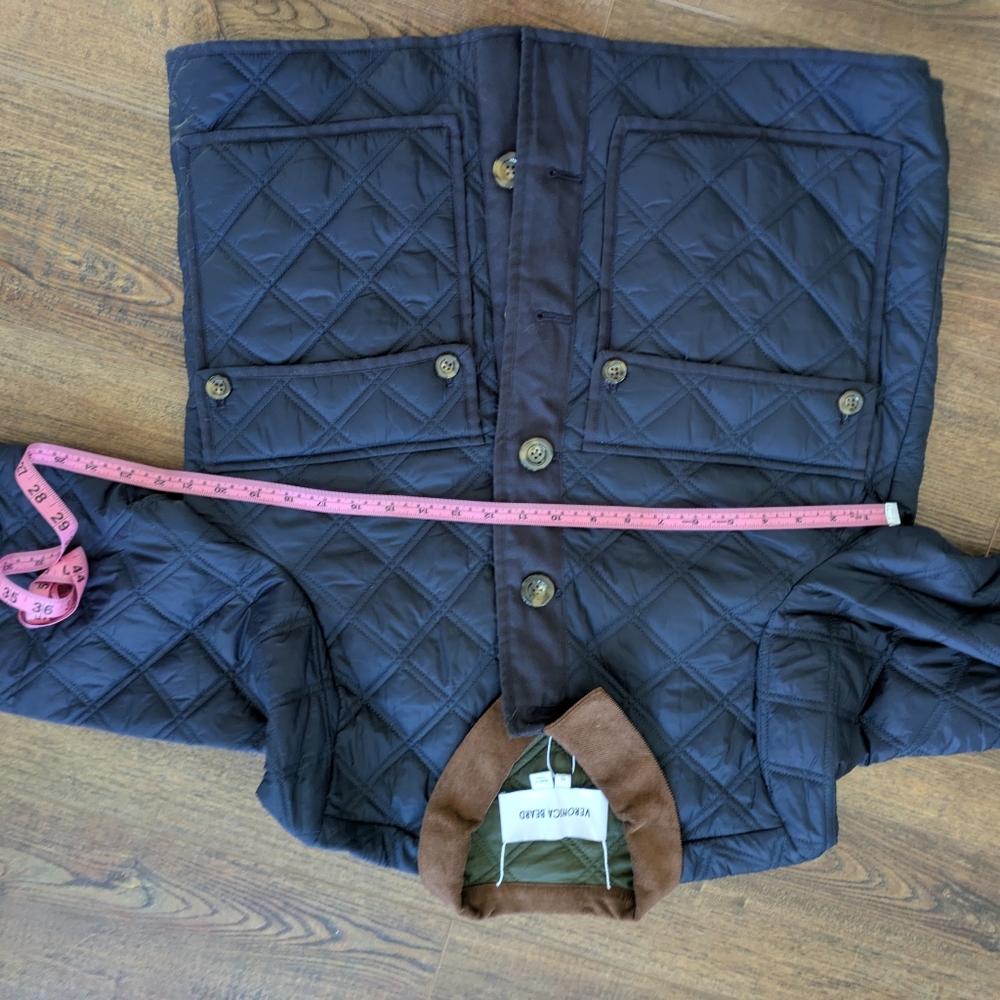 Veronica Beard Navy Fenton Reversible Quilted Jacket Size XL - Picture 8 of 13